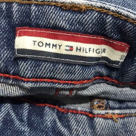 TOMMY Hilfiger boyfriend ripped jeans high waist ankle size 12 - Picture 11 of 12